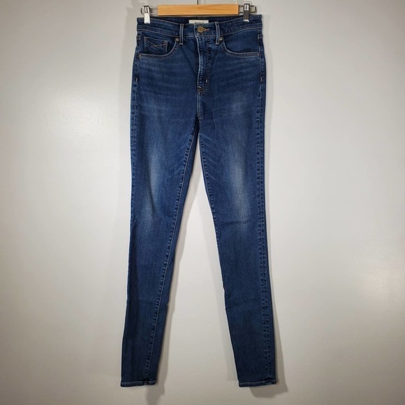 Revtown High Rise Skinny Jeans Decade Denim Dark Wash Blue Size 28 Tall - Picture 11 of 12